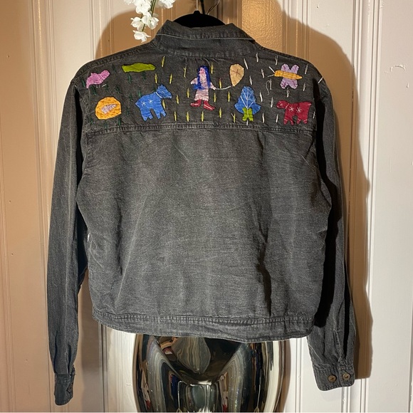 Rare Sacred Threads Vintage Distressed Jacket. So SOFT! Bring a smile! 95. OBO - Picture 4 of 17